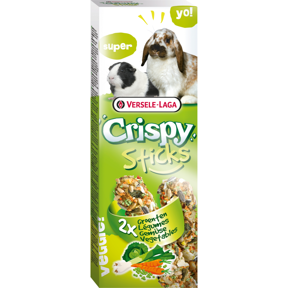 ПР0035386 Лакомства для грызунов Crispy палочки для кроликов и морских свинок с овощами 2х55г VERSELE-LAGA 