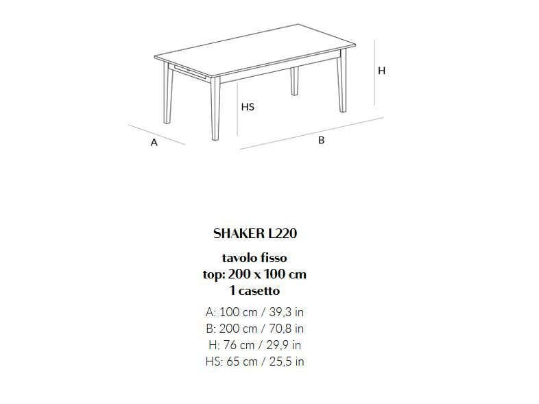 Прямоугольный обеденный стол из массива дерева Lando SHAKER ARCH-00099847 - Вид №7