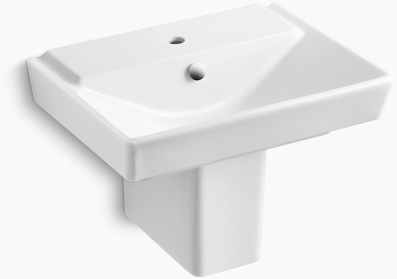 K-5150-1-96 Подвесная раковина настенная прямоугольная Kohler  бежевая  - Вид №1