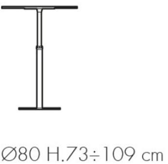 Bralco Круглый регулируемый по высоте журнальный столик из меламина Winglet sun-id-1475375 - Вид №1