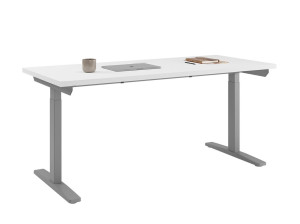 Регулируемый по высоте стол из ламината с системой люверсов