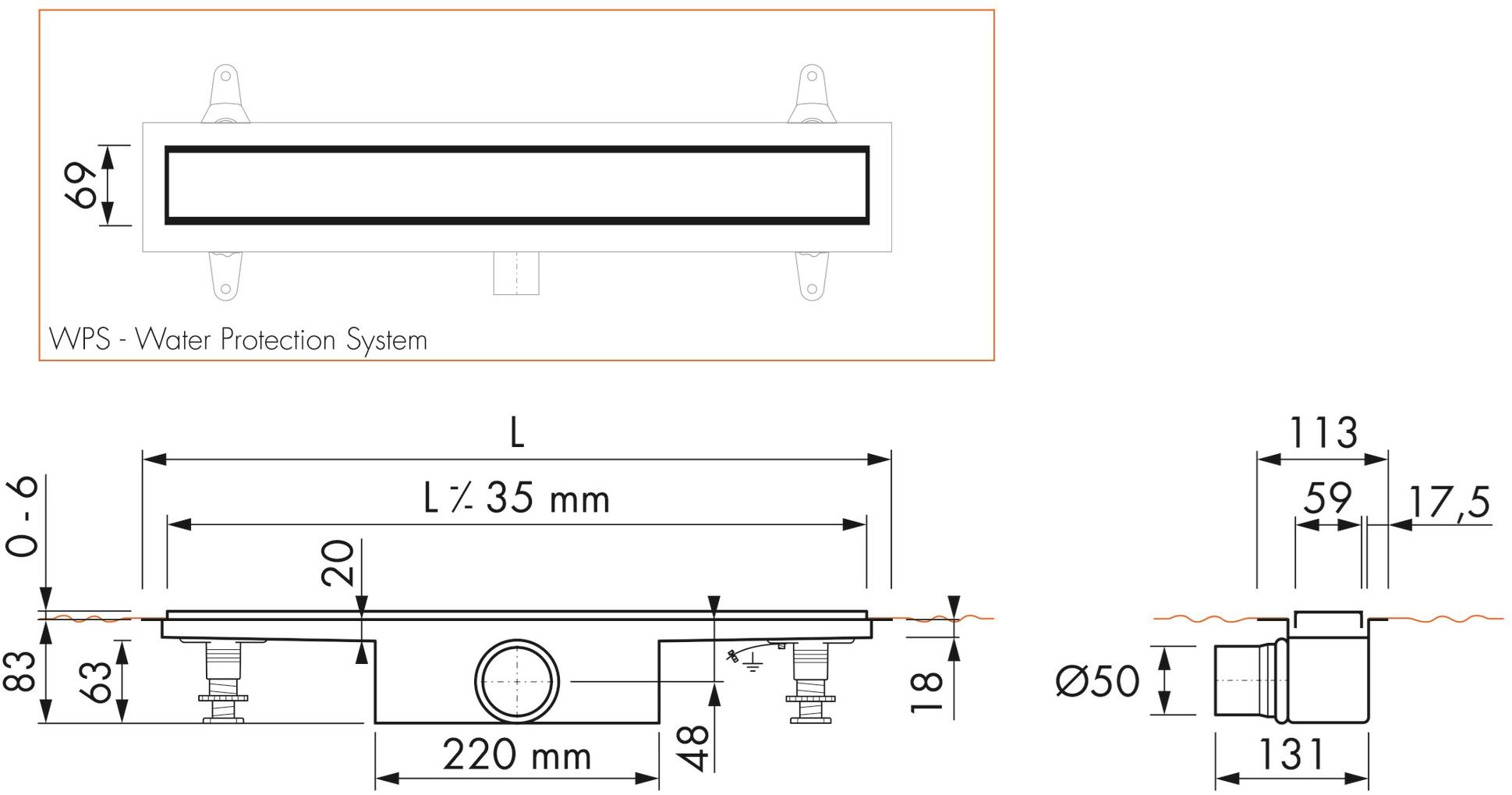 ESS Easy Drain Слив для душа Modulo stone sun-id-1480483 - Вид №6