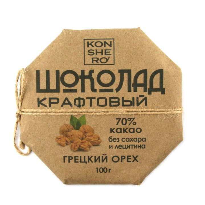 Крафтовый шоколад KONSHIRO Грецкий орех Santreyd 9769 - Вид №1
