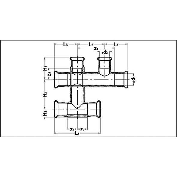 18580151215 SANHA 8580 пресс-распределитель в изоляции, ВПр, бронза 15x12x15 мм  - Вид №1