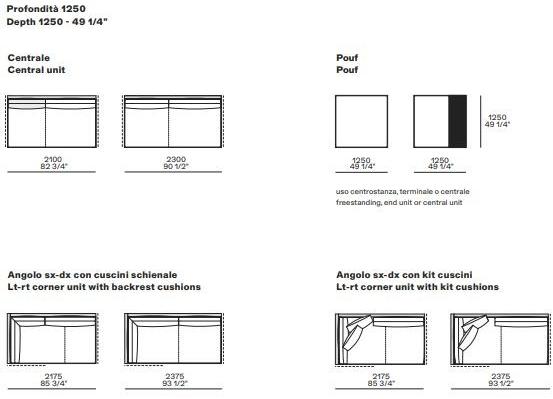 Poliform Мягкий угловой диван из ткани с шезлонгом Mondrian sun-id-1387269 - Вид №12