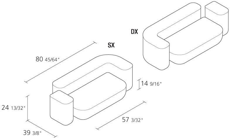 Alias Мягкий 2-местный тканевый диван Okome sofa sun-id-1404188 - Вид №2