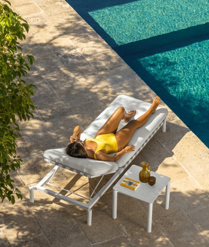 Штабелируемая Садовая кровать с откидной спинкой из ткани Talenti озеро ARCH-00043568 - Вид №2