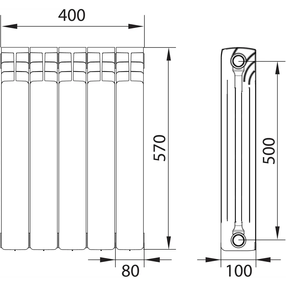 Биметаллический радиатор Equation 5 секций для эффективного отопления 18360696 STLM-0010520 - Вид №5