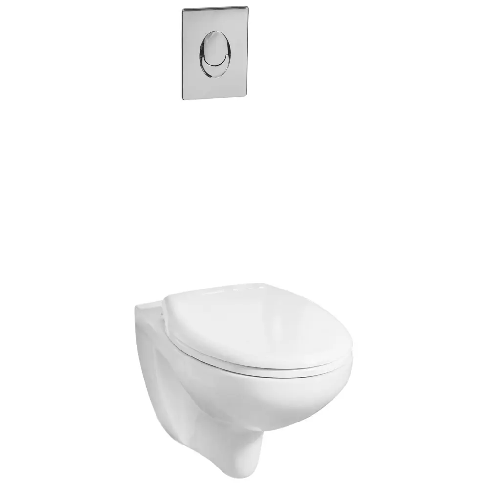 Комплект инсталляция Grohe Solido 5в1 39418000 с унитазом безободковым и кнопкой 81933256 STLM-2140308 - Вид №2
