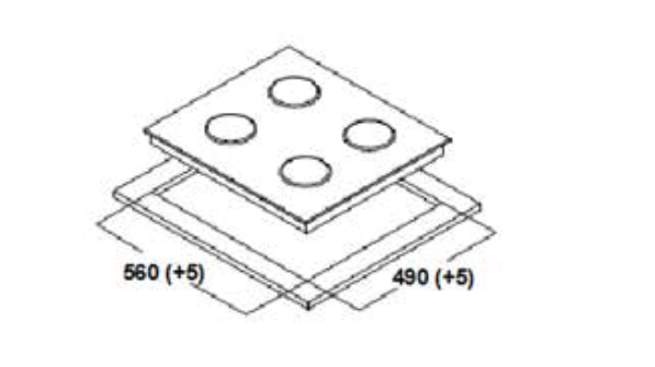 8199334 Газовая варочная поверхность Oasis P-GR (F) STDN-0010237 - Вид №6