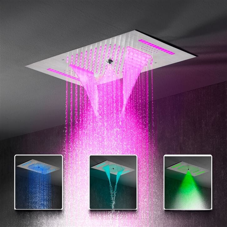 Латунный утопленный набор для душа со светодиодной насадкой для душа Fontana Showers IGNY ARCH-00097622 - Вид №2