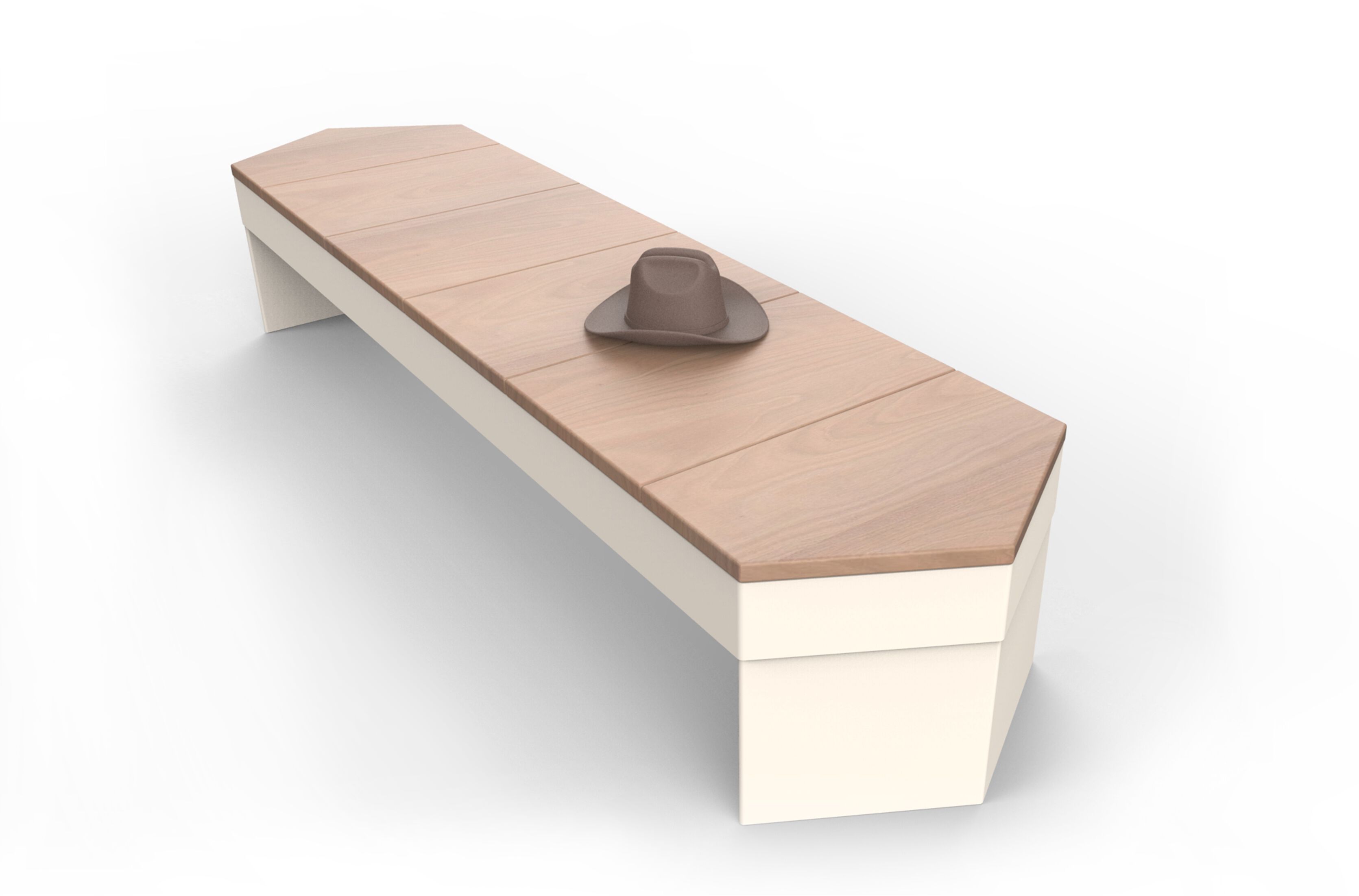 Модульная стальная и деревянная скамья без спинки CITYSì CRUISE ARCH-00048423 - Вид №1