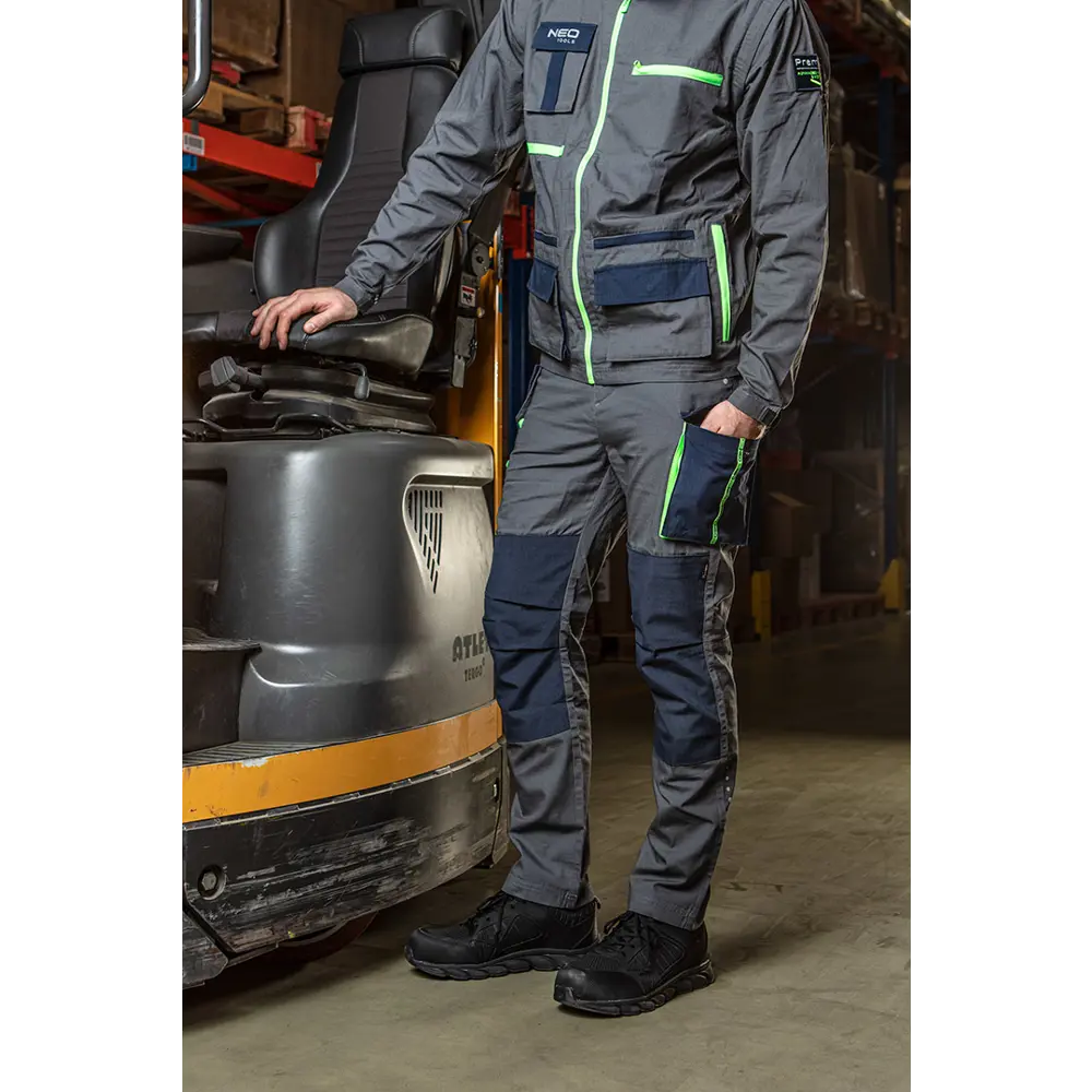 Брюки рабочие Neo Tools Premium серые/темно-синие/зеленые хлопок размер M рост 178-181 STLM-2000241 - Вид №11