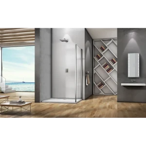 Боковая панель для душа Spirit 90x190см профиль хромированный стекло прозрачное 4мм