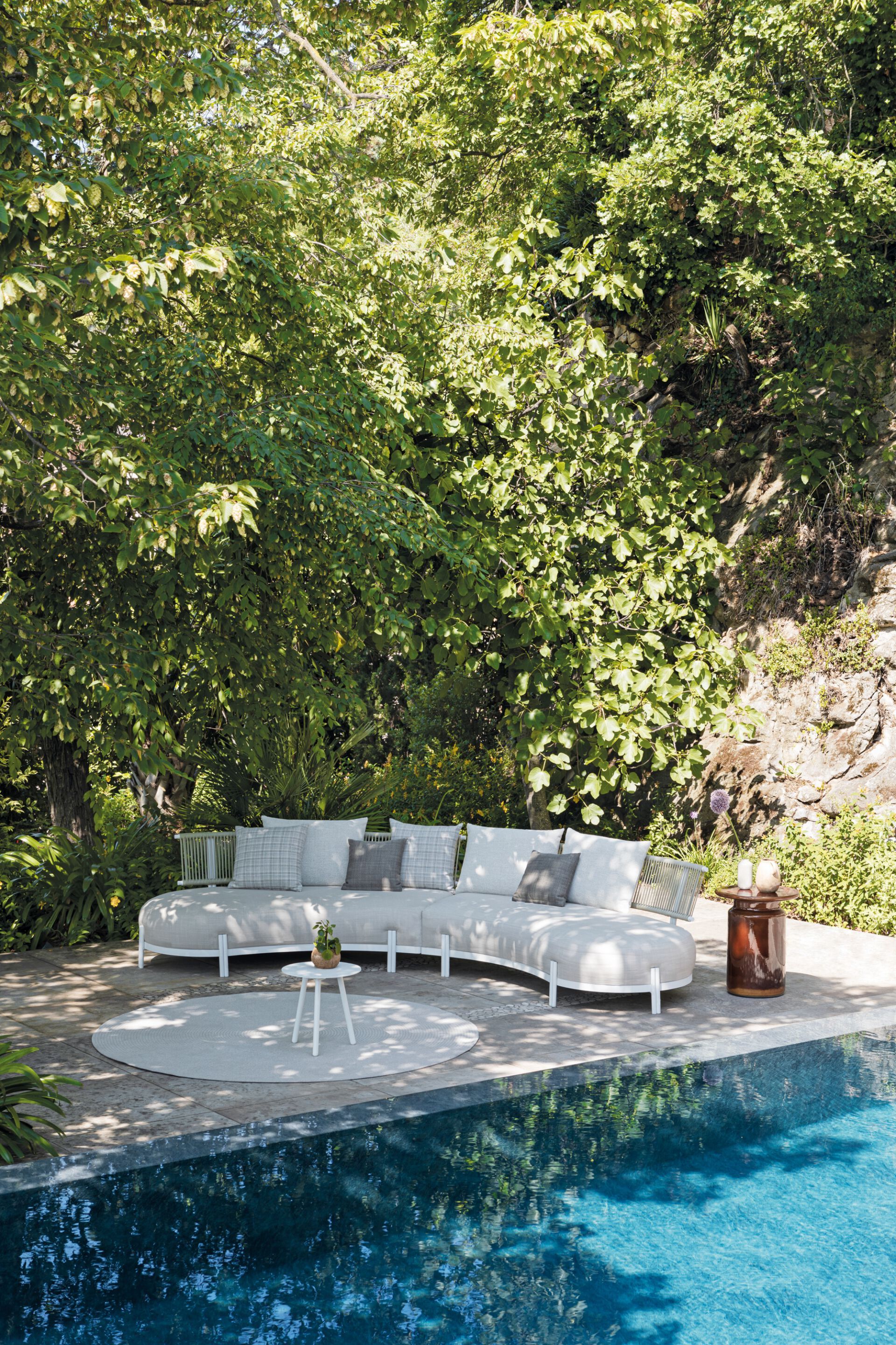 2-местный изогнутый тканевый садовый диван Atmosphera Лотос ARCH-00055092 - Вид №4