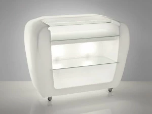 SLIDE Барная стойка с подсветкой из полиэтилена на колесиках для улицы