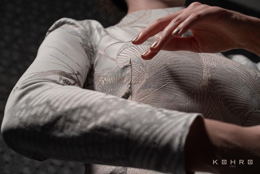 KOHRO Ткань из полиэстера с графическими мотивами A gong on the river Kd064234  - Вид №3