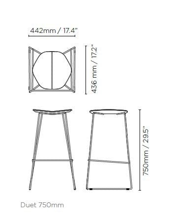 Высокий табурет из ткани Ross Gardam Duet ARCH-00116606 - Вид №4