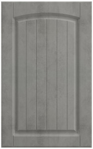 Фасады для кухни Кантри Фрезеровка «Арка сложная» Бетон серый №286