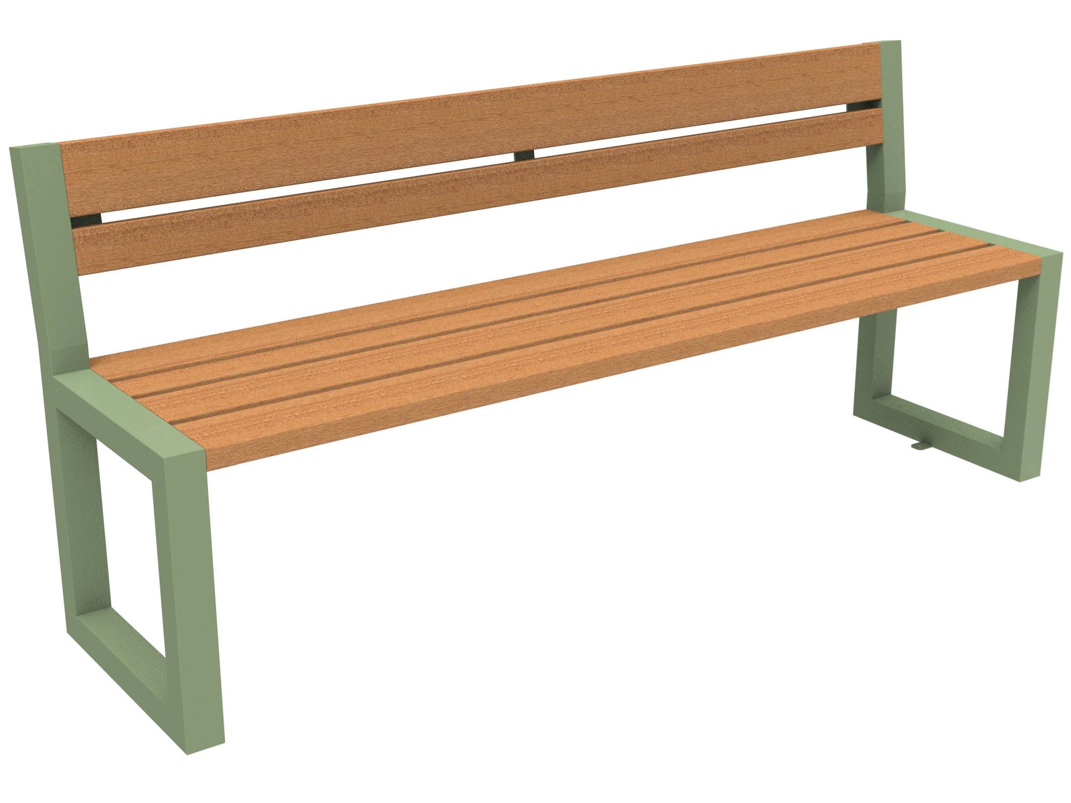 Скамья из окуме со спинкой Lazzari ритм ARCH-00140158 - Вид №29