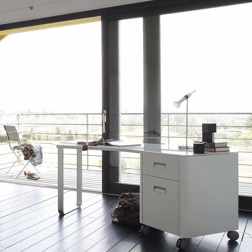 Ligne Roset Прямоугольный стол из ламината с ящиками Travel studio 001paj3d - Вид №4