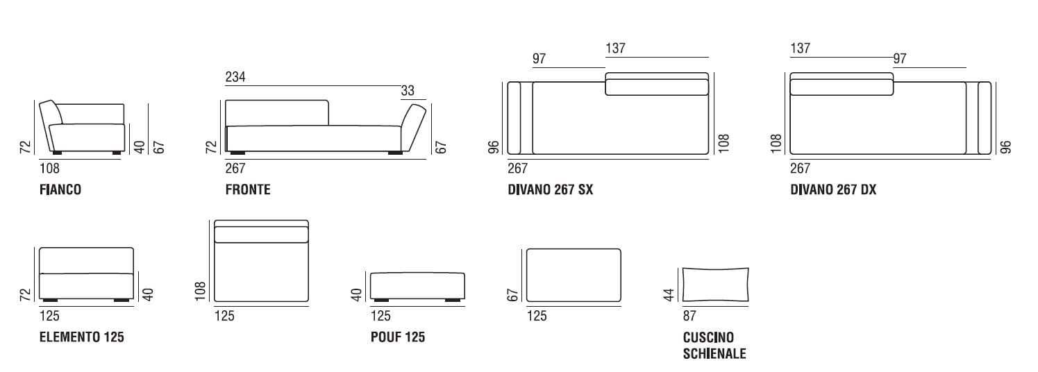 Съемный пуф из ткани Verzelloni Итака ARCH-00101145 - Вид №3