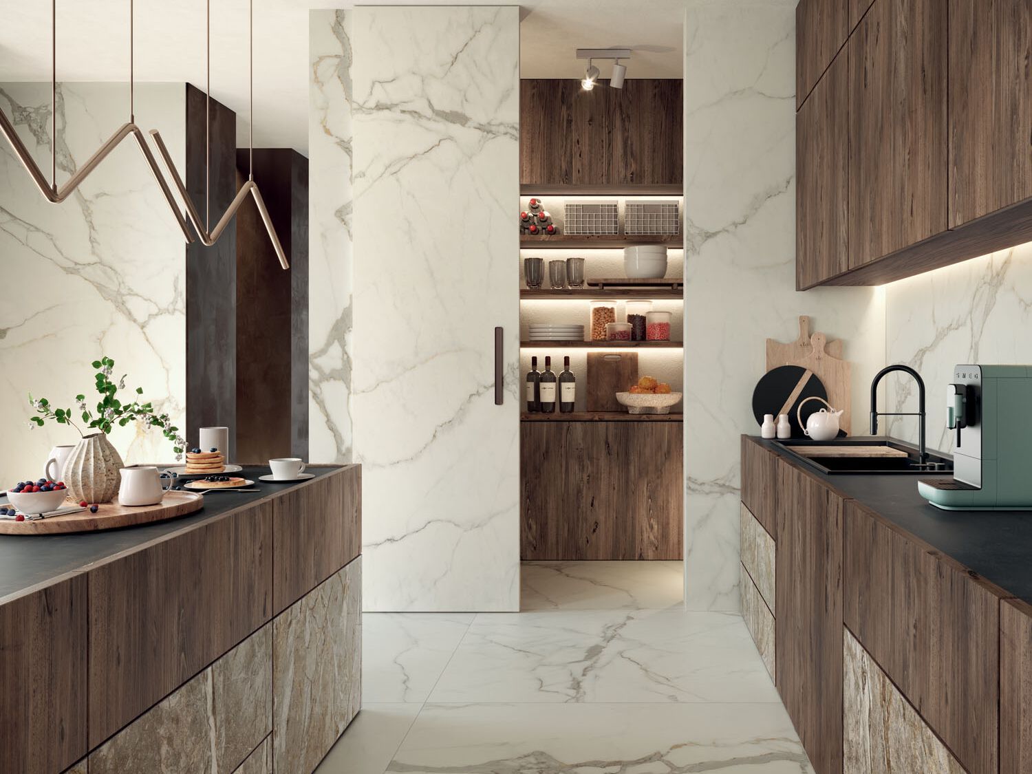 Керамогранит / напольное покрытие из ламинированного керамогранита с мраморным эффектом COTTO D'ESTE Starlight ARCH-00033515