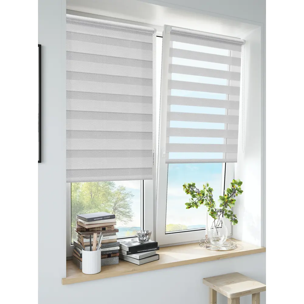 Штора рулонная день-ночь Liza 40x160 см серая MIAMOZA Коллекция 2024г STLM-2030416 - Вид №2