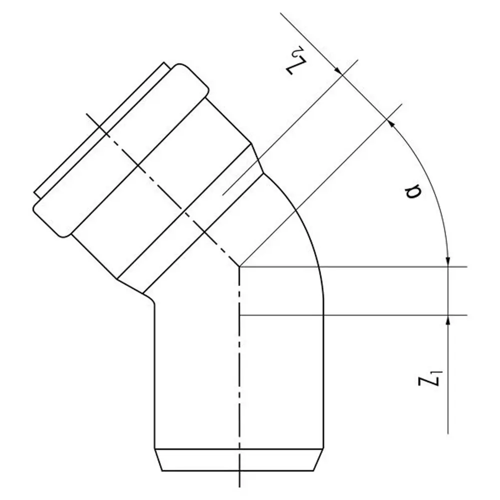 Отвод ø 50ммх30° Rehau Raupiano полипропилен 121104 82342560 STLM-2192352  - Вид №3