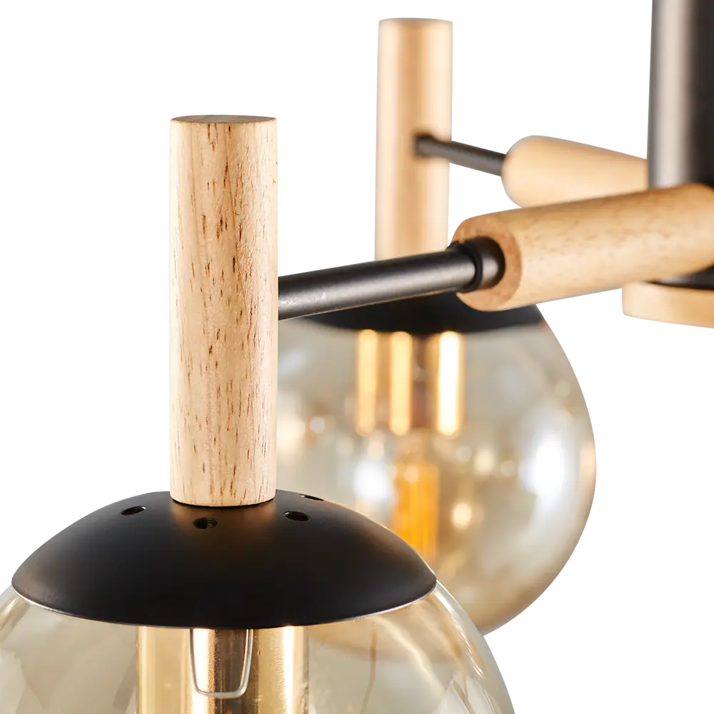 Люстра СЕМЬ ОГНЕЙ Луара — элегантное черно-золотое освещение для просторных интерьеров 85243324 STLM-0060376 - Вид №7