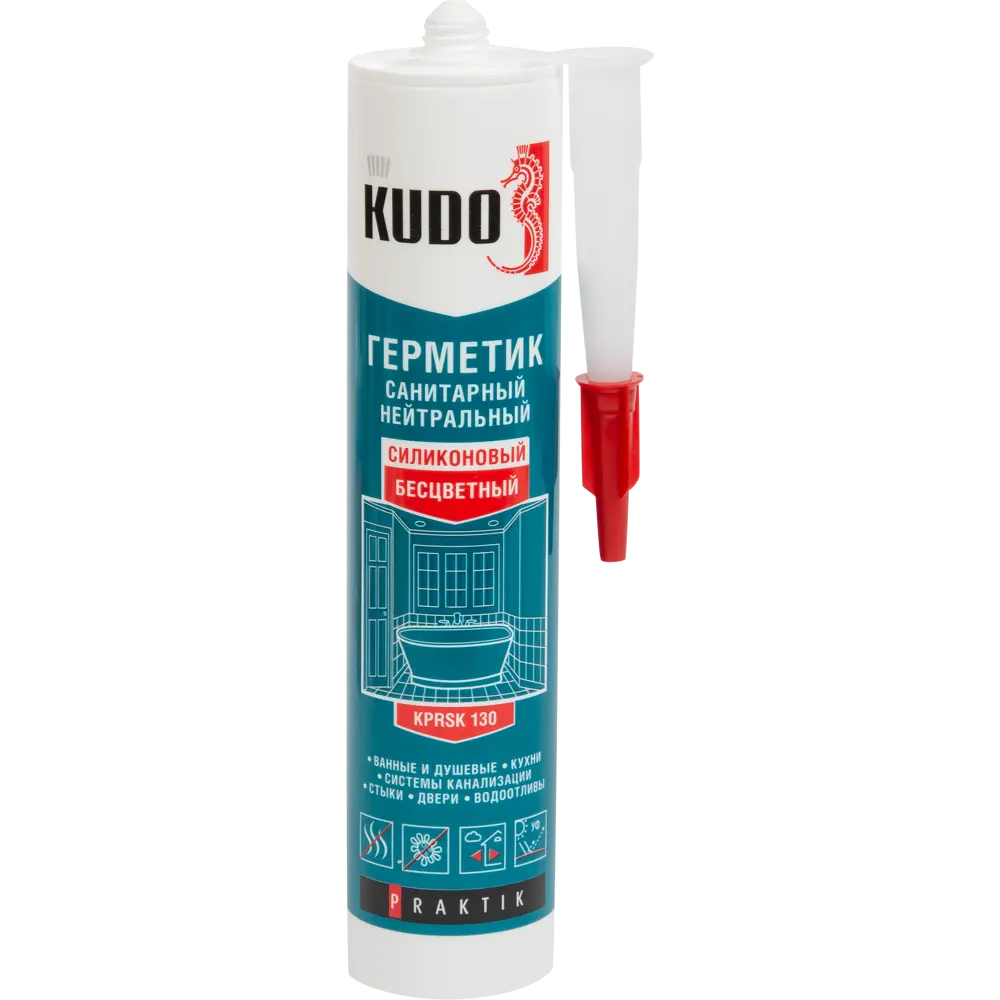 Силиконовый герметик KUDO Praktik для влажных помещений 84579987 STLM-0052286