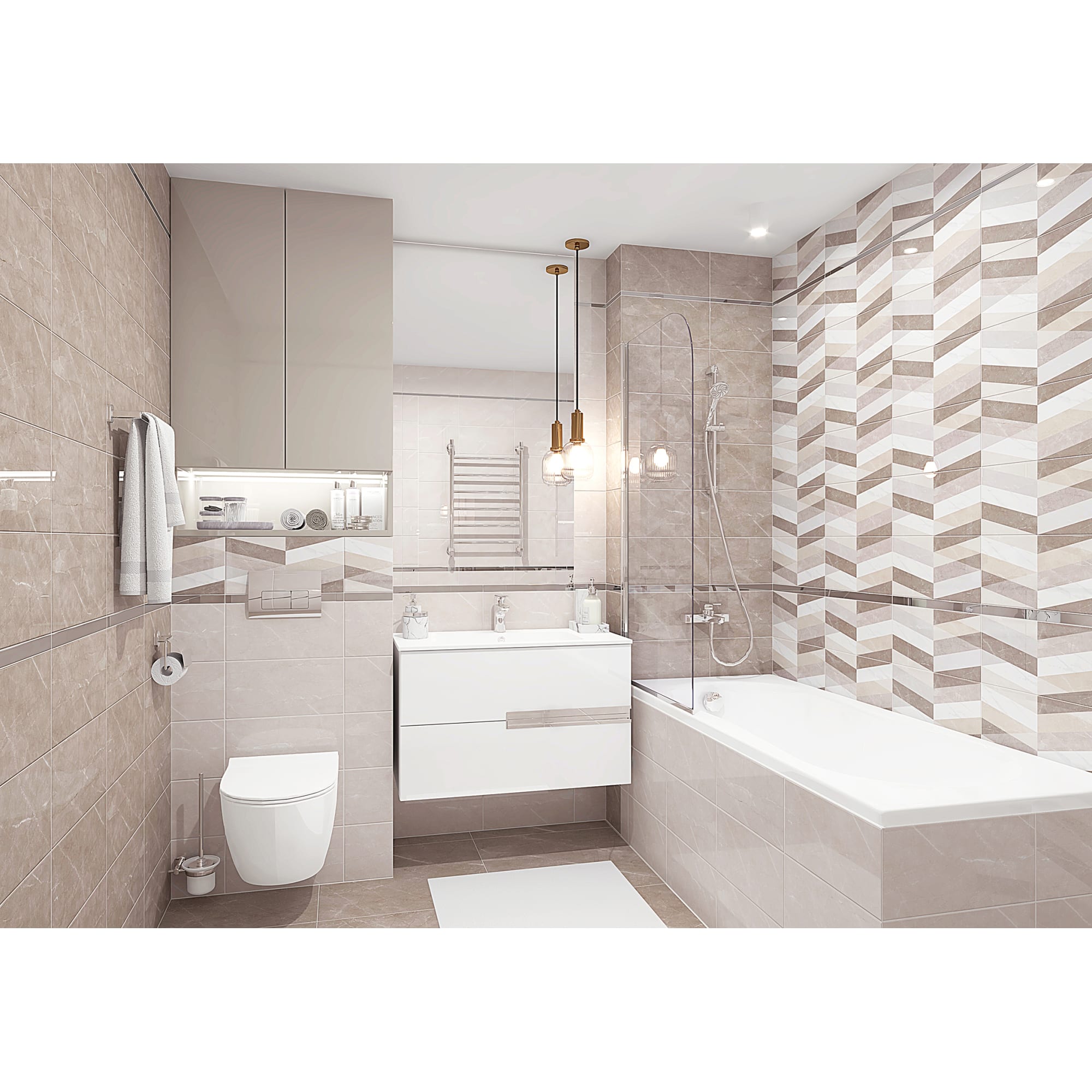 82794865 Плитка настенная 20х40 см 1.2 м² цвет коричневый SAVOY Santreyd - Вид №3