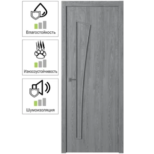 Дверь межкомнатная Белеза глухая финиш-бумага ламинация цвет дуб тернер серый 70x200 см
