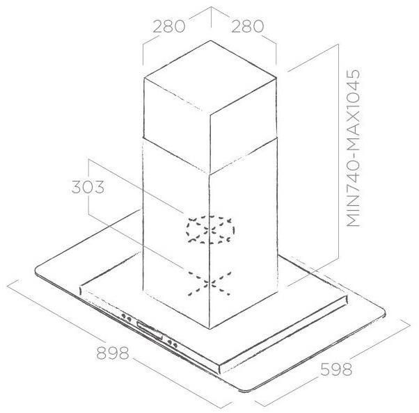 Elica Островная вытяжка из нержавеющей стали и стекла Flat glass plus sun-id-1380271 - Вид №1