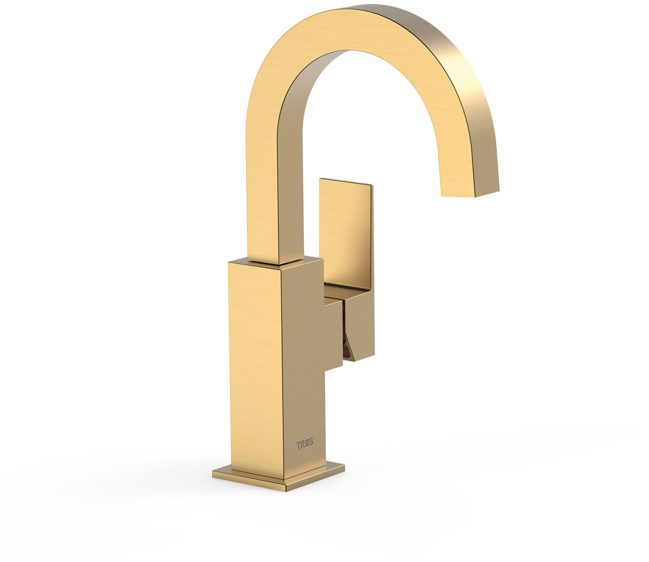 Смеситель для умывальника CUADRO с одной ручкой и боковым рычагом-00660502OM TRES