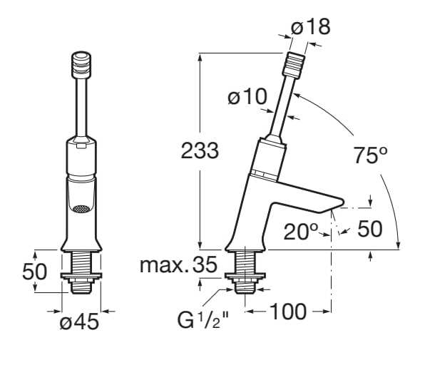 Смеситель для раковины с металлическим верхом Roca Instant ARCH-00101478 - Вид №2