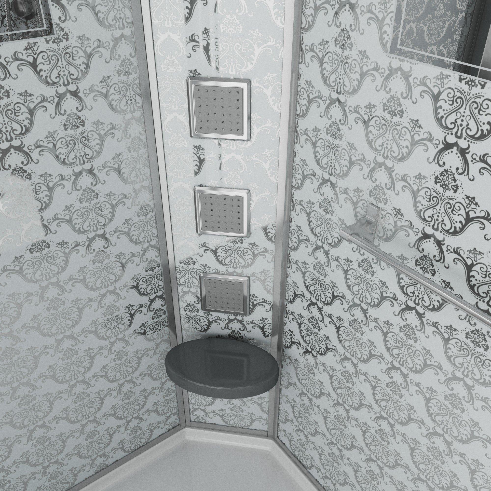 Душевая кабина NG-7711WL (900x1200х2150) низкий поддон стенки БЕЛЫЕ Niagara Luxe - Вид №4