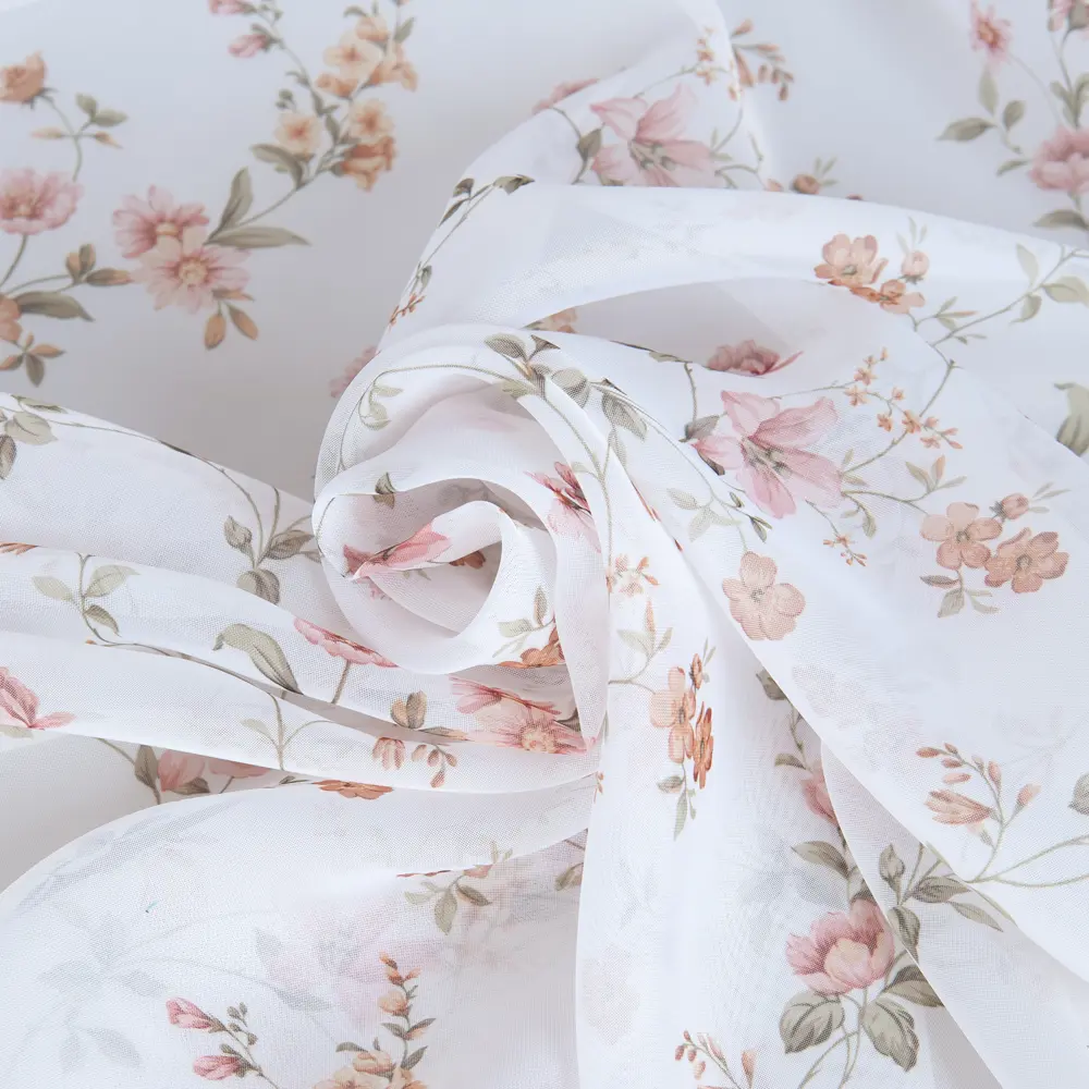 Тюль «Цветы» 1 п/м 280 см вуаль цвет жёлтый ТОРГОВЫЙ ДОМ ТЕКСТИЛЬ STLM-2004467 - Вид №2