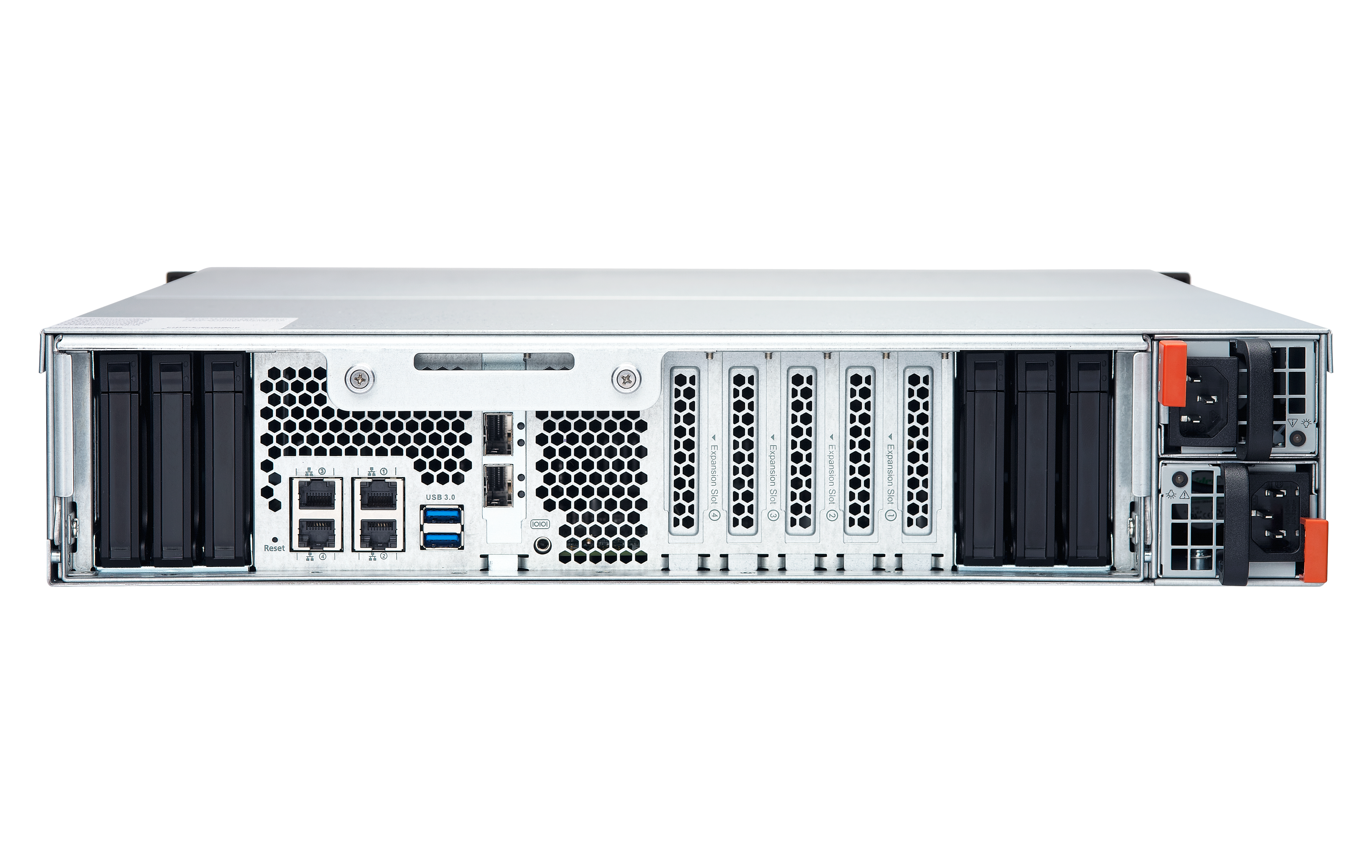 TES-3085U-D1548-32GR Enterprise nas, 30-tray w/o hdd (24x2.5" + 6x2.5" ssd), 8-core xeon d-1548 2.0 ghz, 32 gb ecc ram ( 8 gb rdimm x 4 ) up to ddr4 128gb (32gb rdimmx4), 2x10 gbe sfp+ (40g qsfp+ optional), 4xgbe lan, 4xpcie. 2xusb, 2u rackmount, 2x450w p Santreyd  - Вид №5