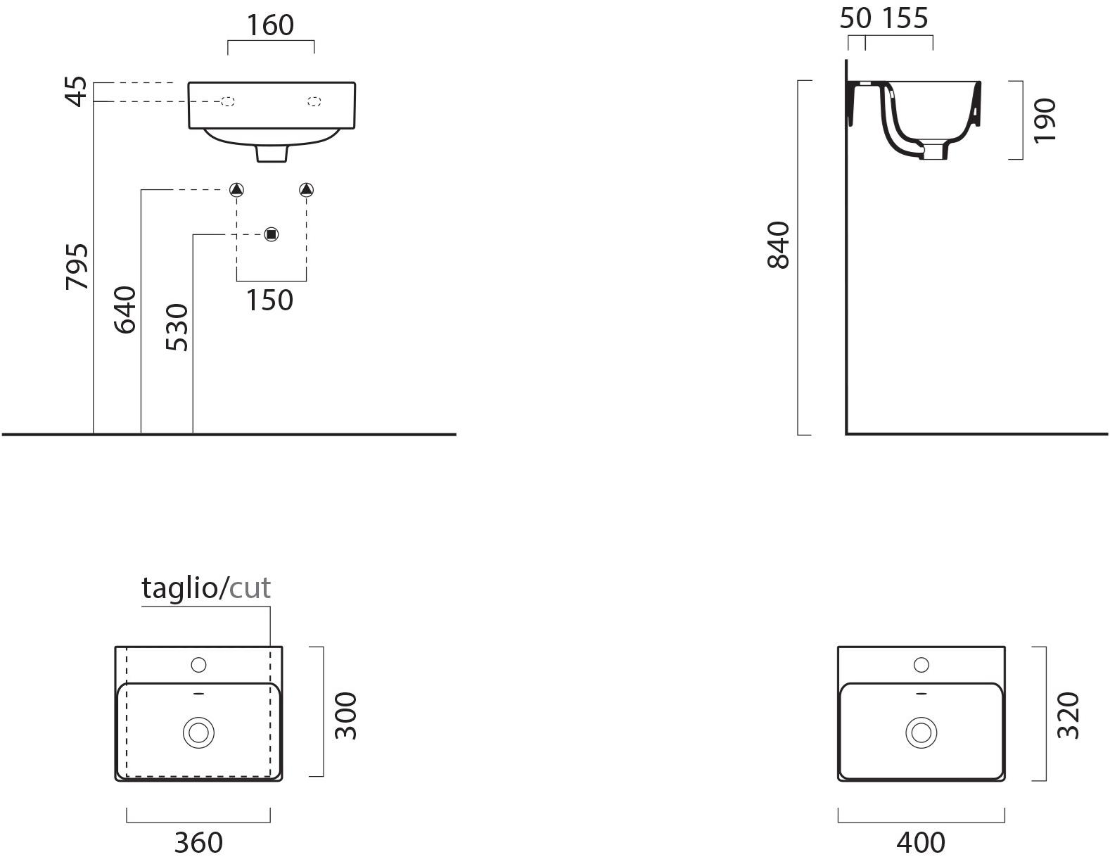 Встроенная раковина под столешницу овальная GSI ceramica Color elements sun-id-1412701 - Вид №16