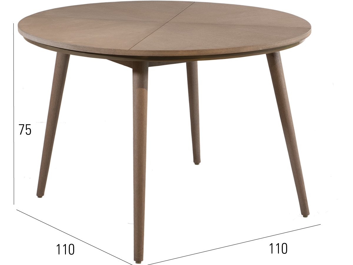 72.00.0535 Стол Alpenblick ∅ 110 старый серый Mbm  - Вид №2