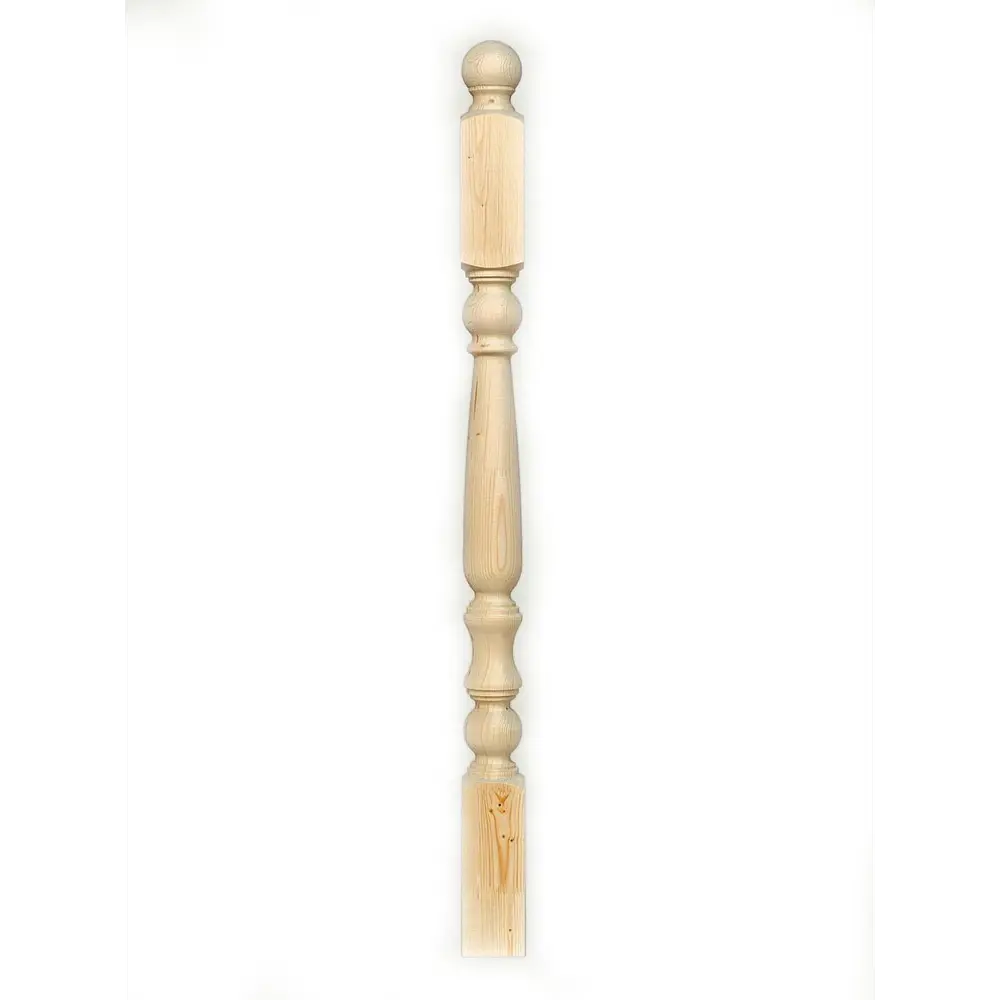 Santreyd - Стартовый столб для лестничной балюстрады из лиственницы с навершием 'Яблоко' 85190671 STLM-1473640