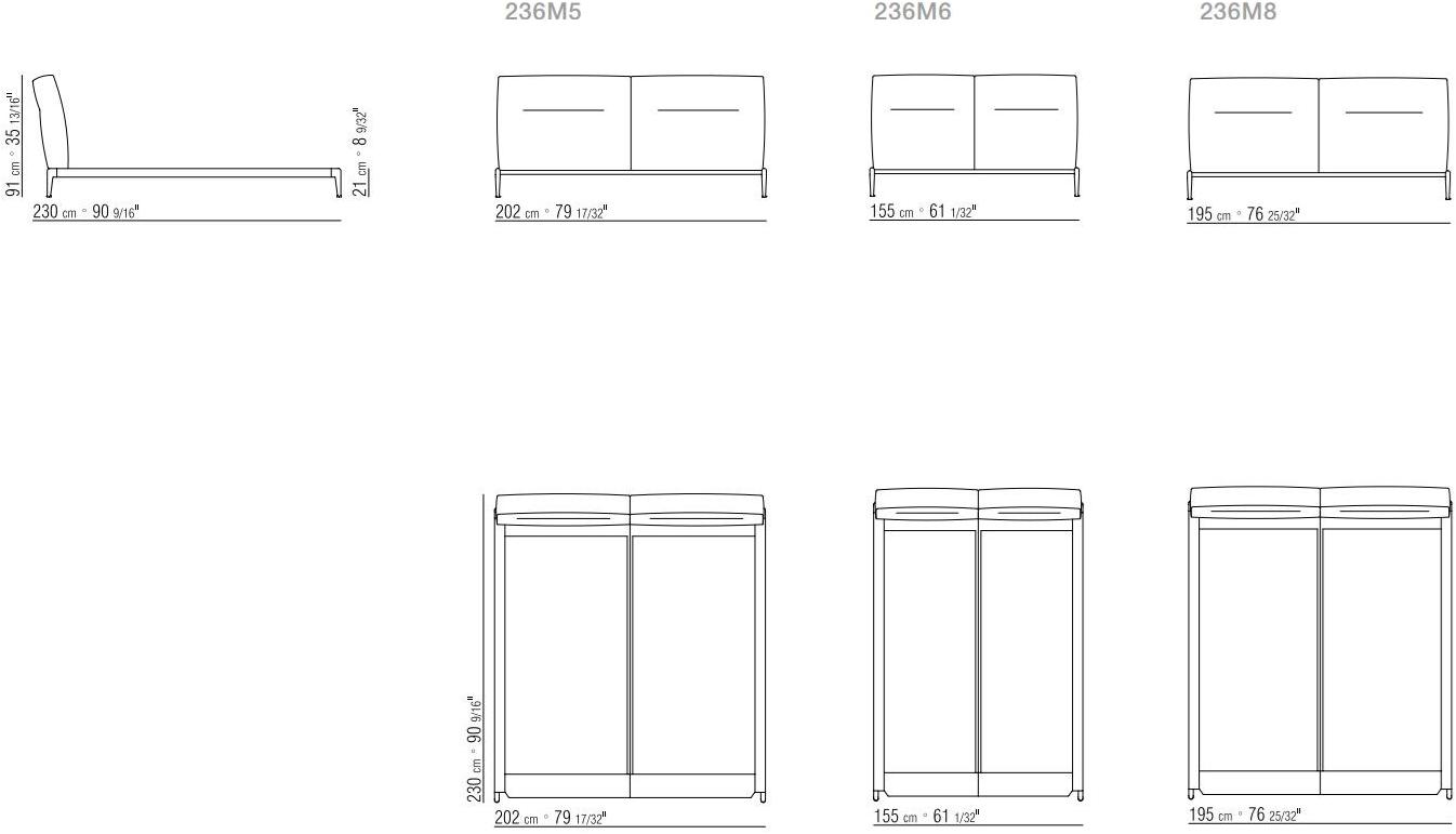 Flexform Двуспальная кровать из ткани с мягким изголовьем Adda sun-id-1481703 - Вид №9