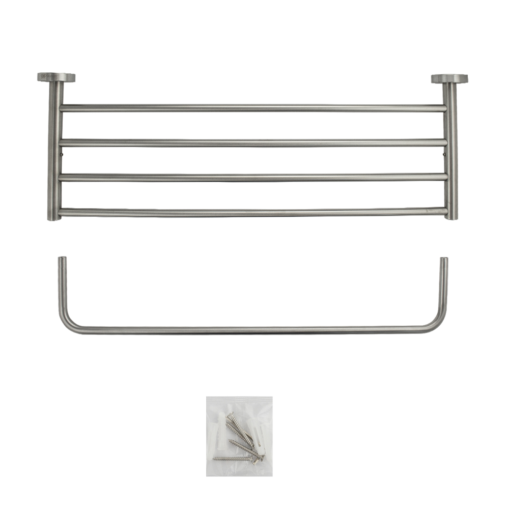 GFmark - Полка для полотенца с опорой, большая, из нержавеющей стали, код: 80142  - Вид №4