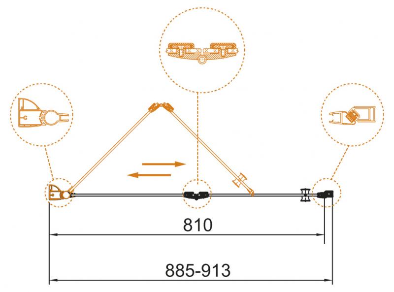 Душевая дверь в нишу CEZARES ECO-O-BS-12-90-C-Cr - Вид №6