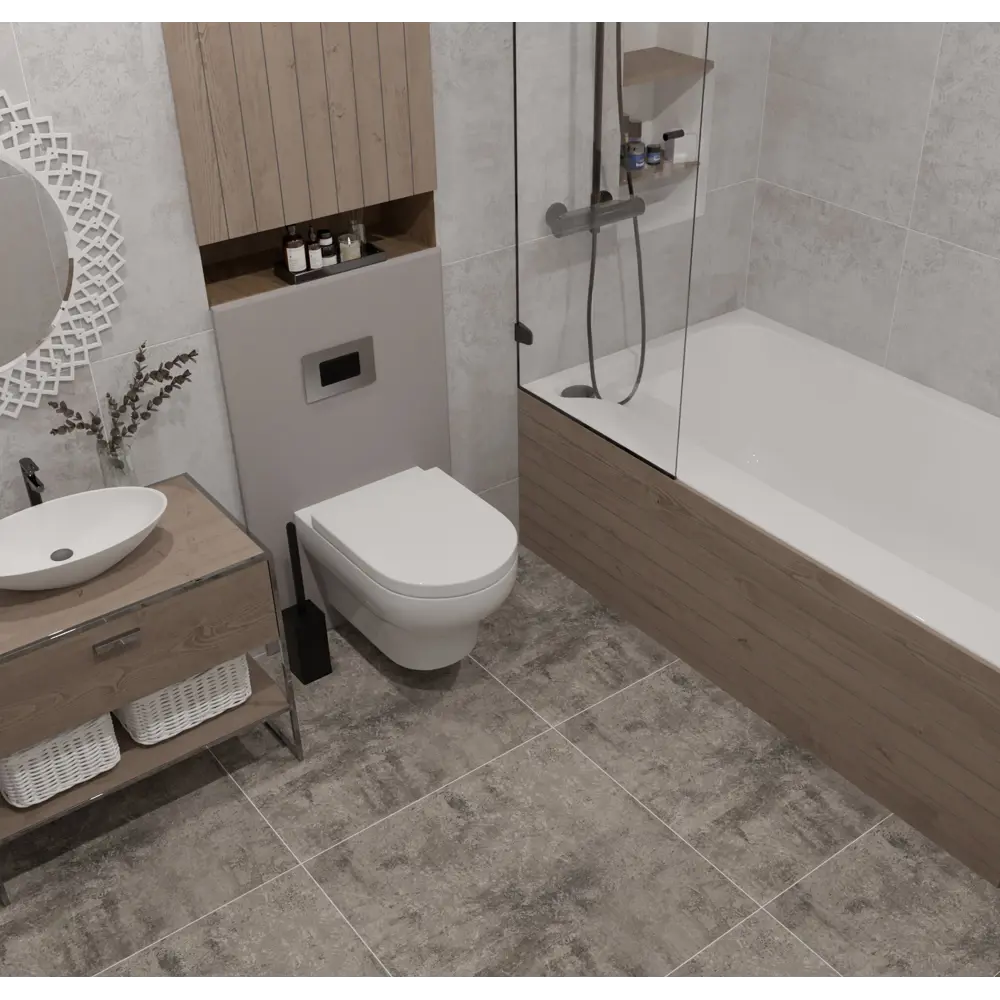 Керамогранит Axima Omaha с эффектом бетона 60×60 см 89434348 STLM-1565100 - Вид №4