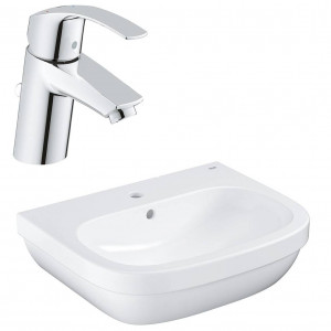 NC0003 Подвесная раковина настенная прямоугольная Grohe Euro белая
