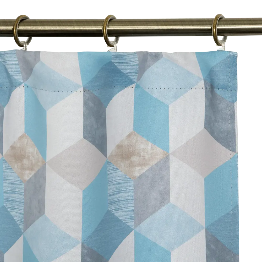 Штора на ленте Футуризм 145x260 см цвет голубой SEASONS STLM-2118492 - Вид №4