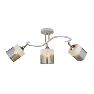 Люстра потолочная Голди 3 лампы, 18 м², цвет чёрный/золото