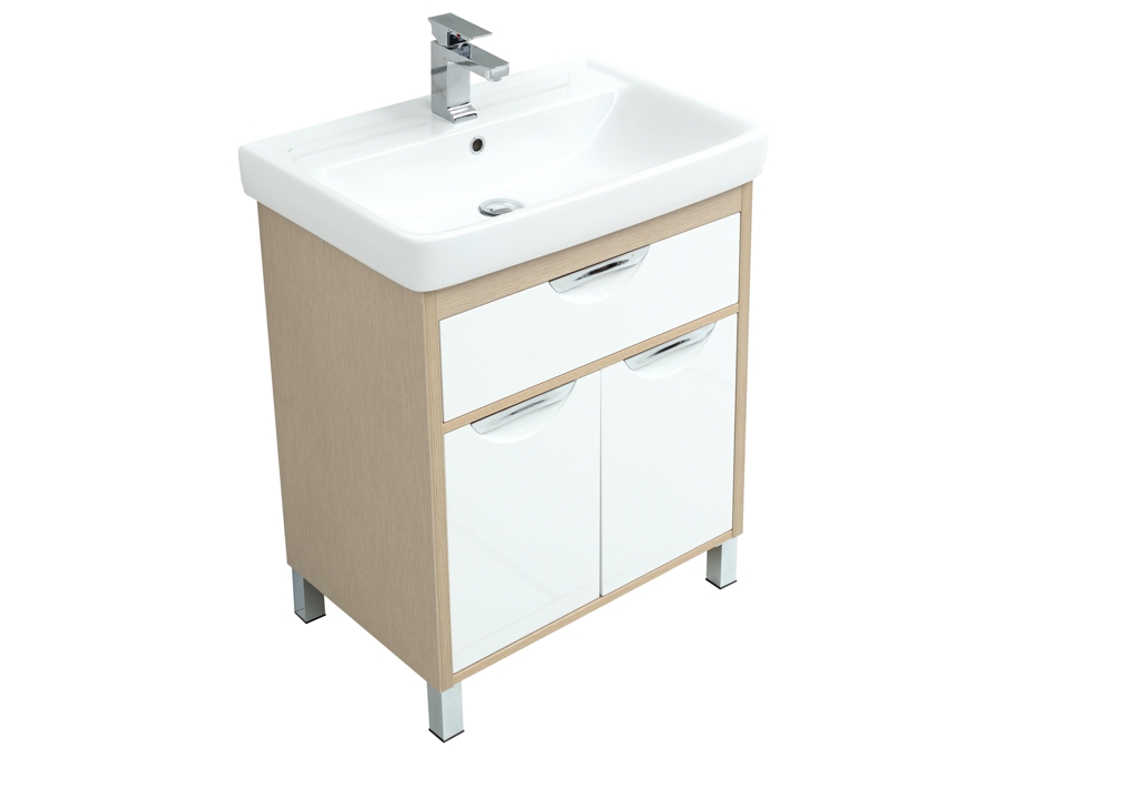 Мебель для ванной Aquanet Гретта 70 New светлый дуб (1 ящик, 2 дверцы) 00239430 - Вид №3